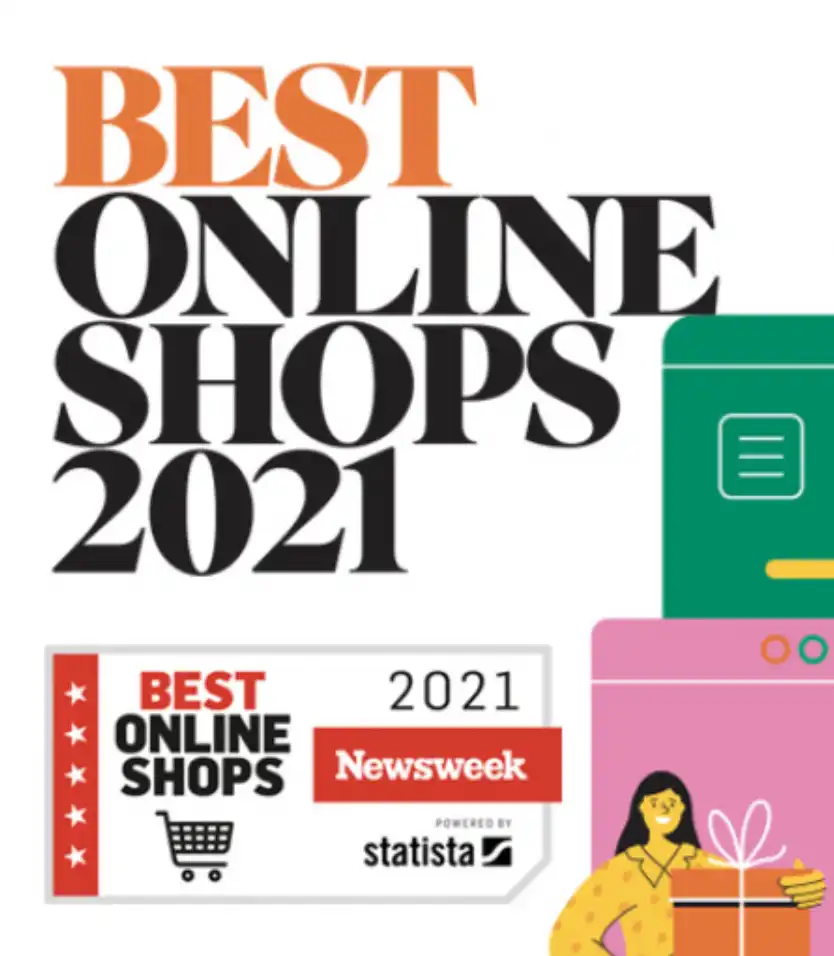 Screenshot of Newsweek's 2021 Best Online Shops Award
