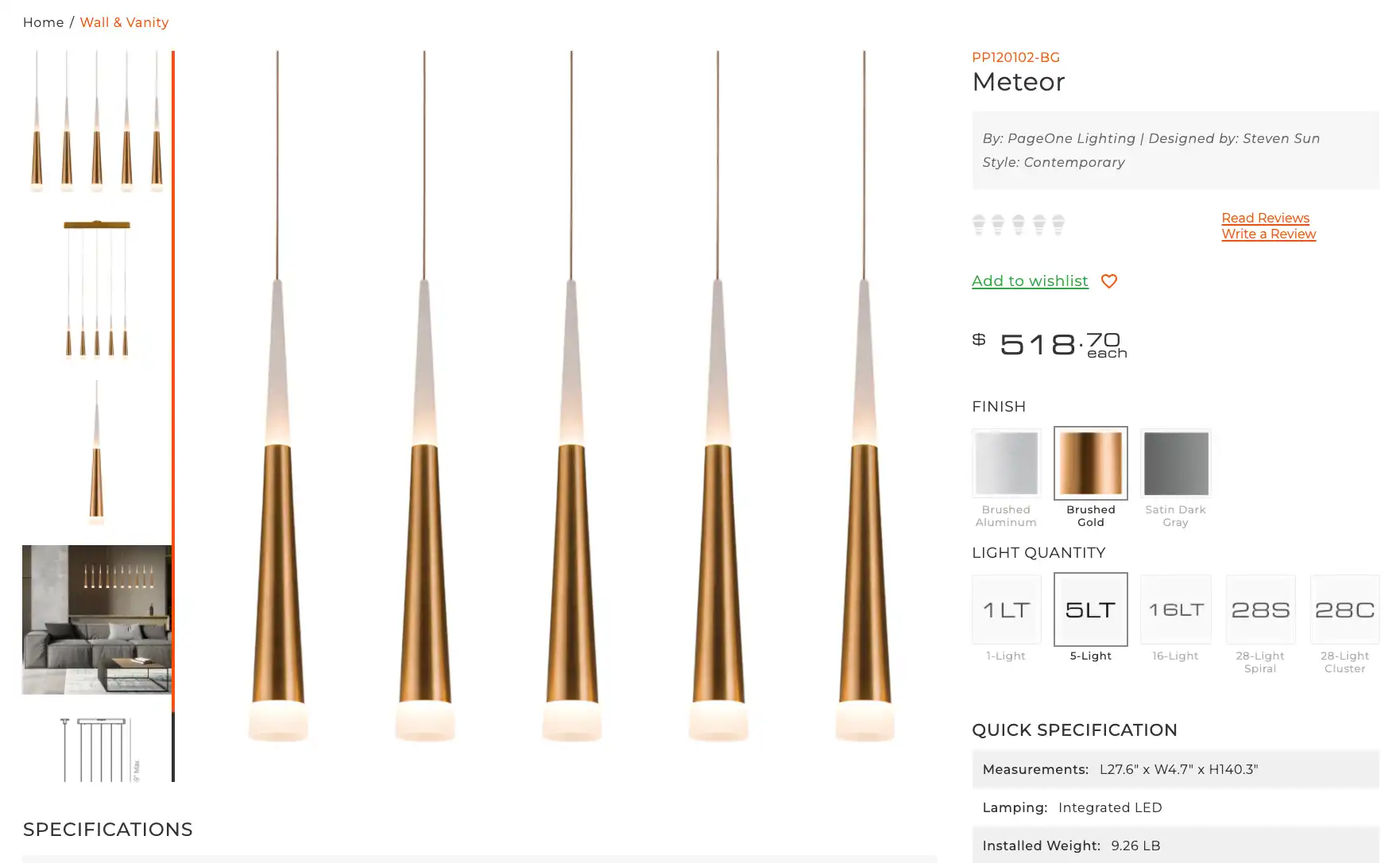 Social Lighting Marketplace product page screenshot